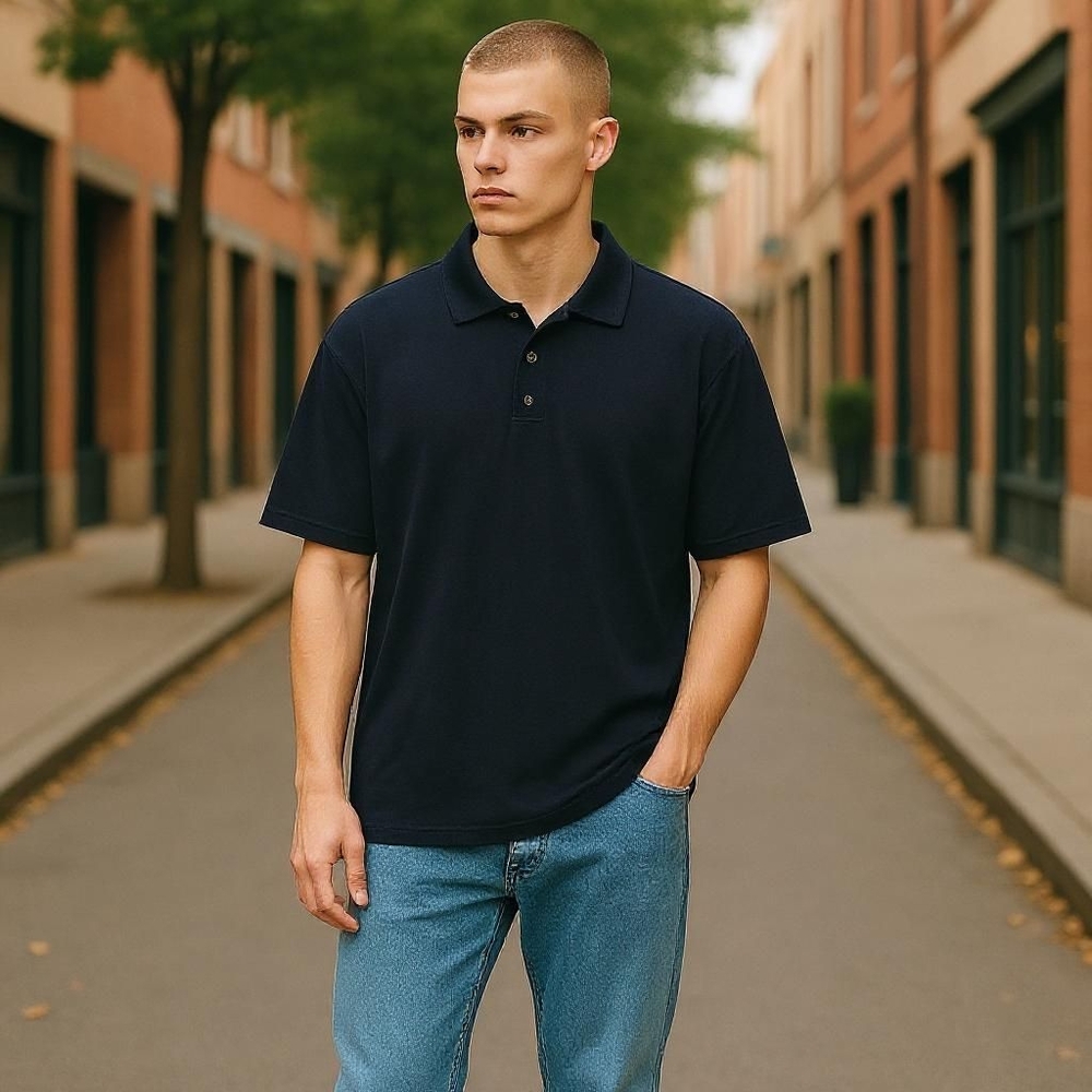 Men's Classic Black Polo Shirt